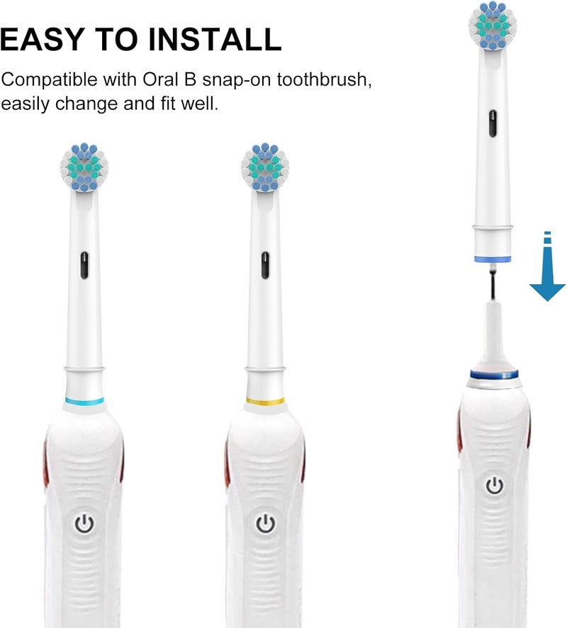 SetSail Toothbrush Heads for Oral B, 16 Pack Professional Electric Toothbrush Replacement Heads Medium Soft Dupont Bristles Replacement Toothbrush Heads Precision Clean Brush Heads Refills - Image 5